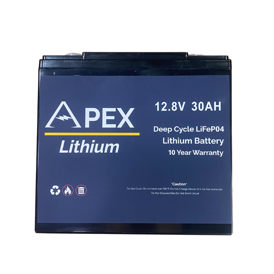 Apex Lithium 12V 30AH Lithium Battery