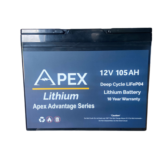 Apex Lithium 12V 105AH Lithium Battery- GR24 Apex Advantage Series